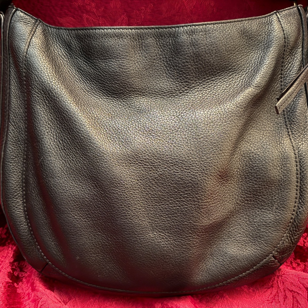 Michael Kors Julia Black Pebbled Leather Hobo Shoulder Bag - Picture 3 of 12